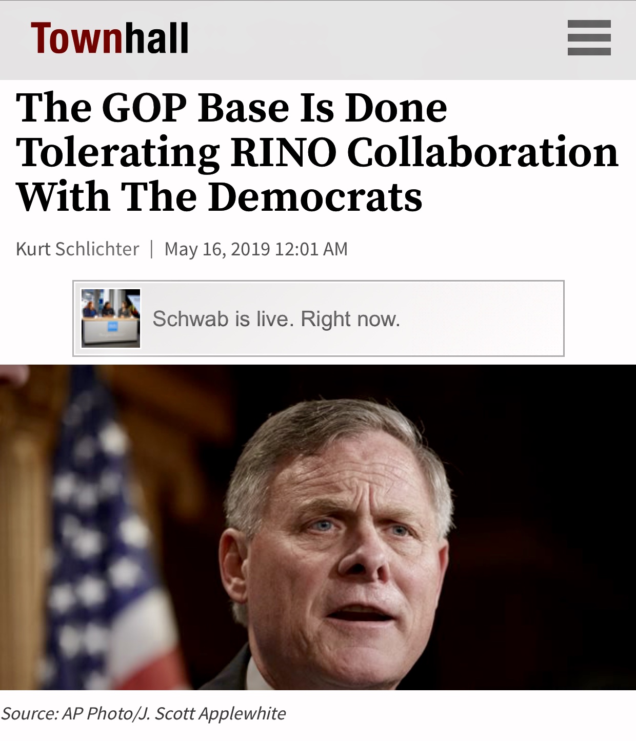 The GOP Base Is Done Tolerating RINO Collaboration With The Democrats