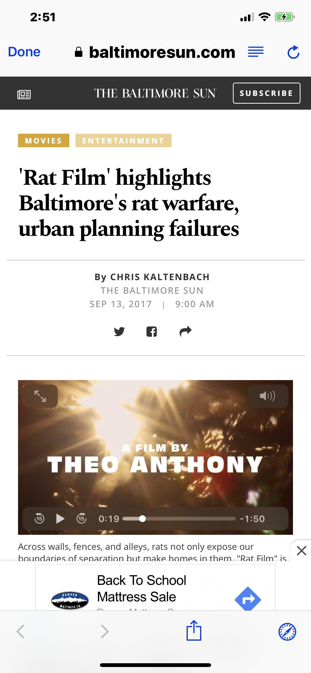Baltimore’s Rat Warfare, Urban Planning Failures