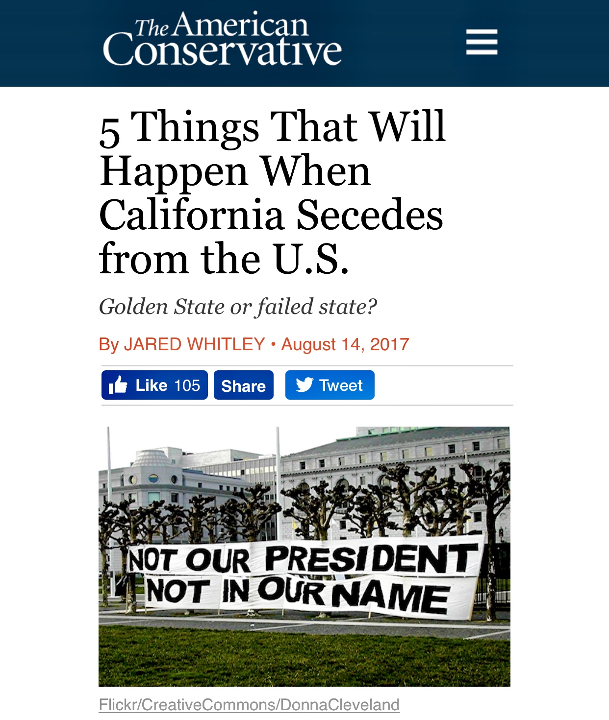 5 Things That Will Happen When California Secedes from the U.S. | The American Conservative