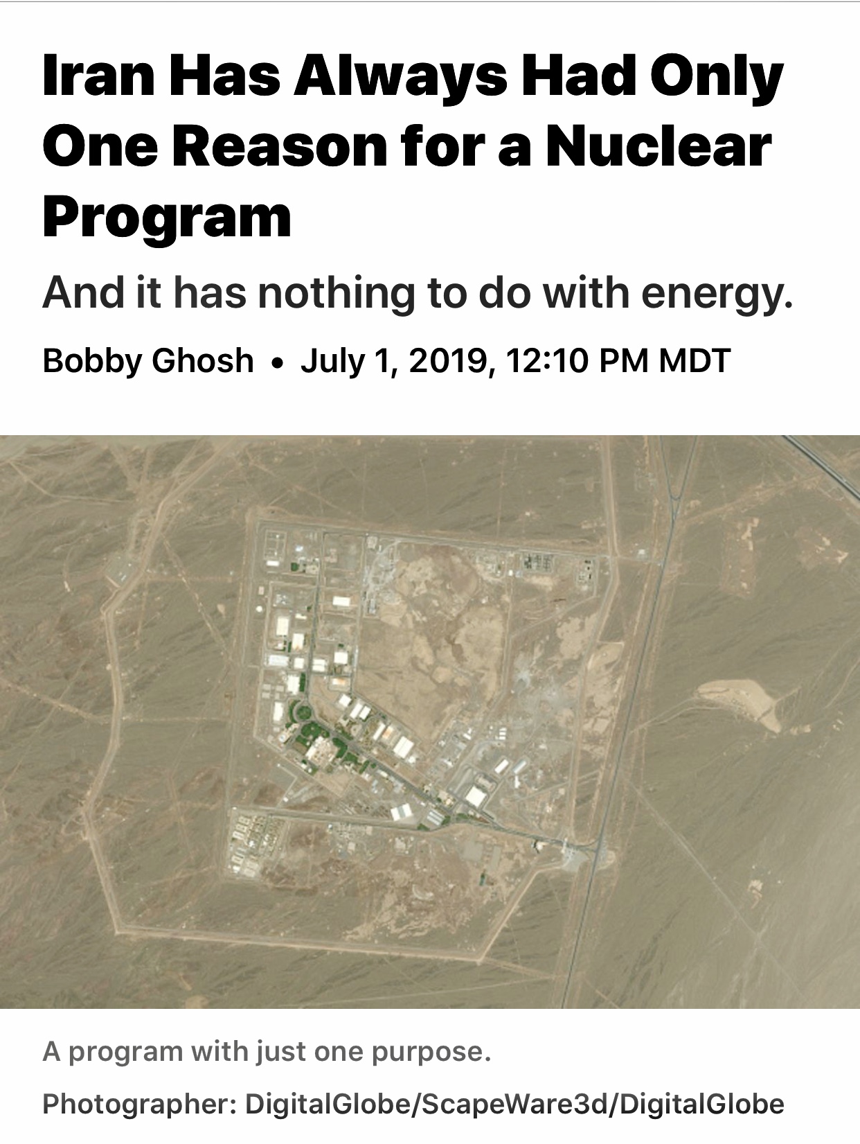 Iran’s Uranium Limit Breach Is Reminder of Its Nuclear Bomb Goals – Bloomberg