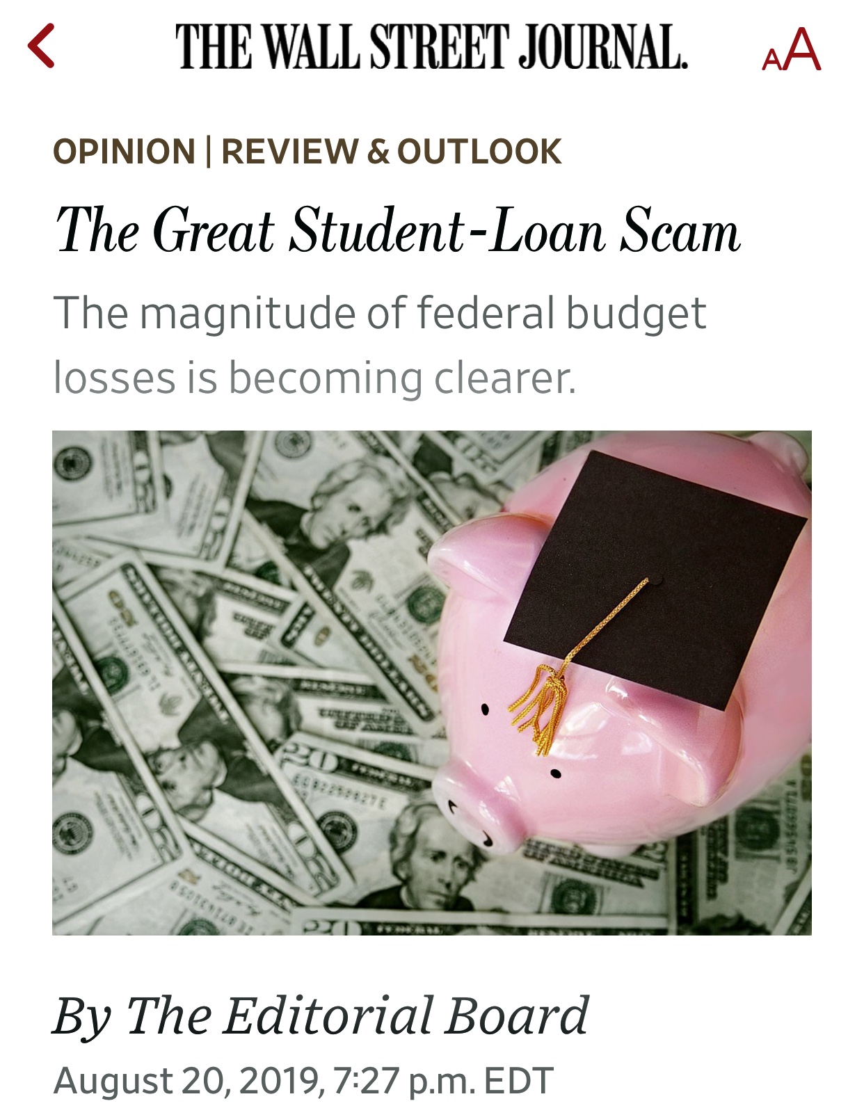The Great Student-Loan Scam – WSJ