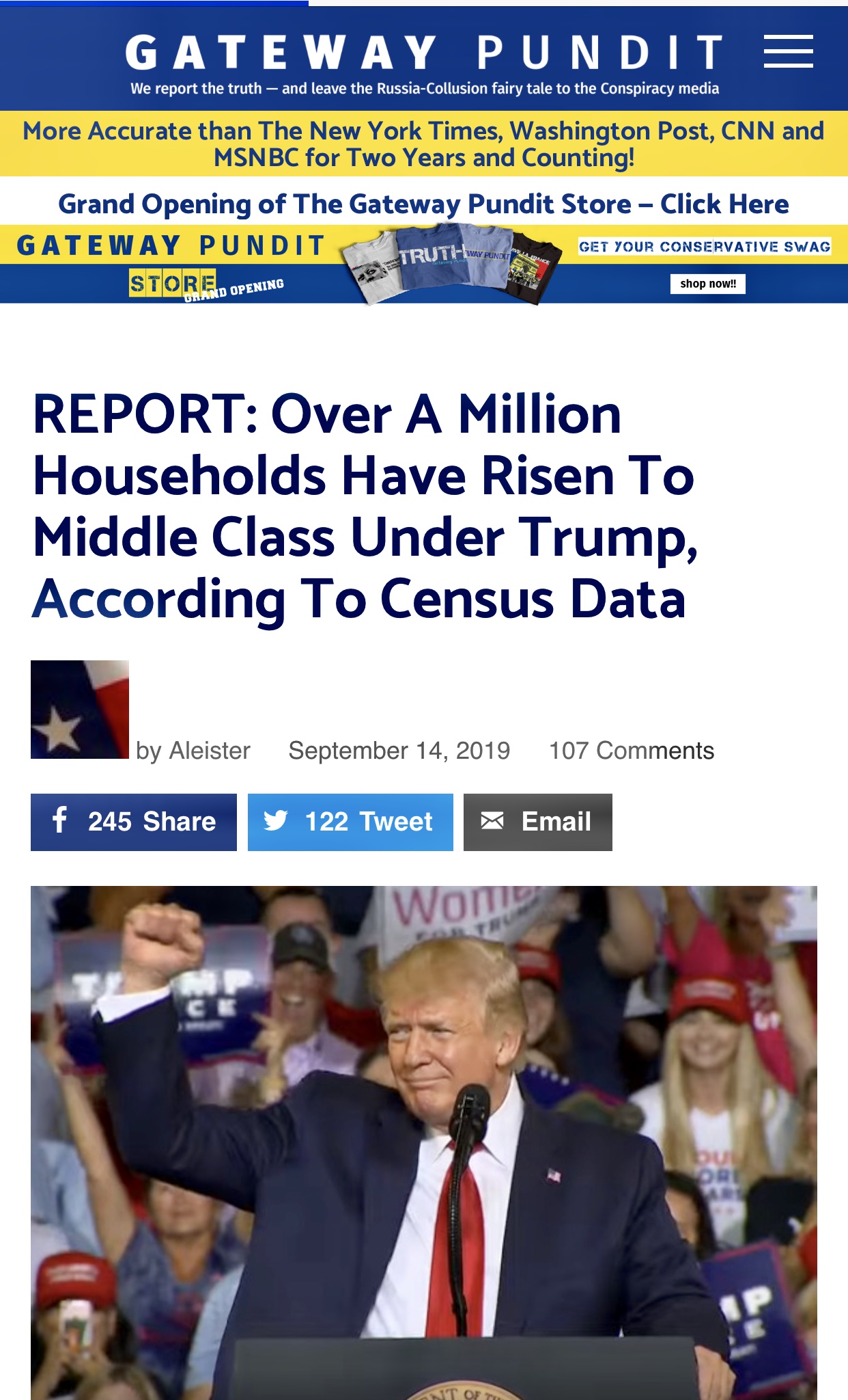 REPORT: Over A Million Households Have Risen To Middle Class Under Trump, According To Census Data