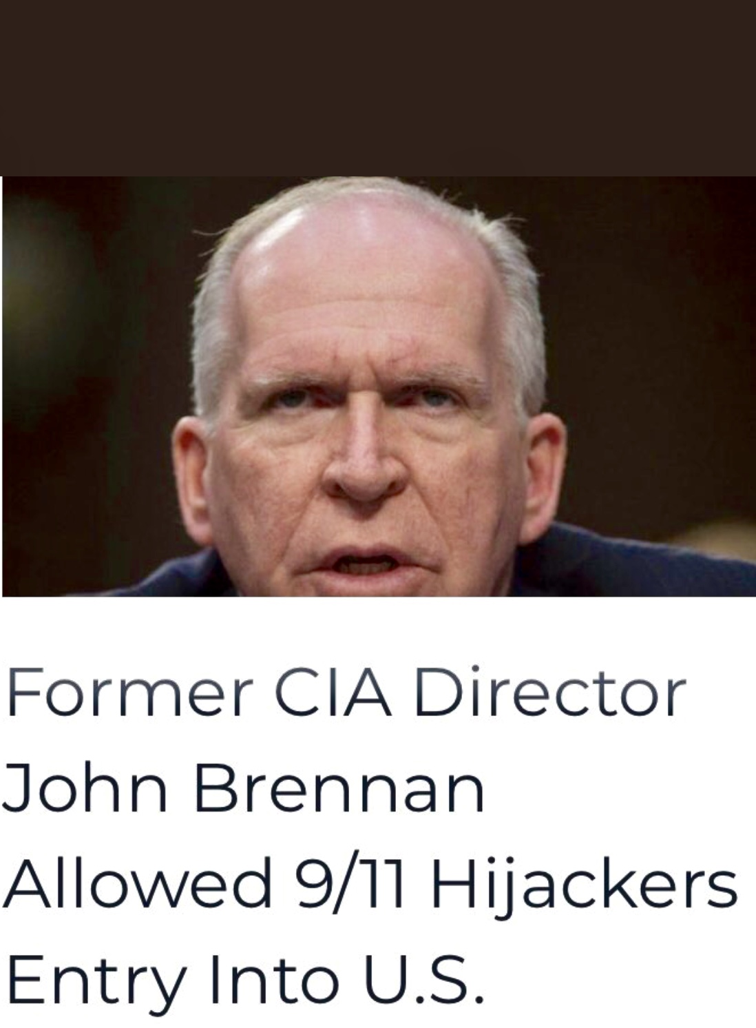 Former CIA director John Brennan green-lit the 9/11 hijackers entry into the US