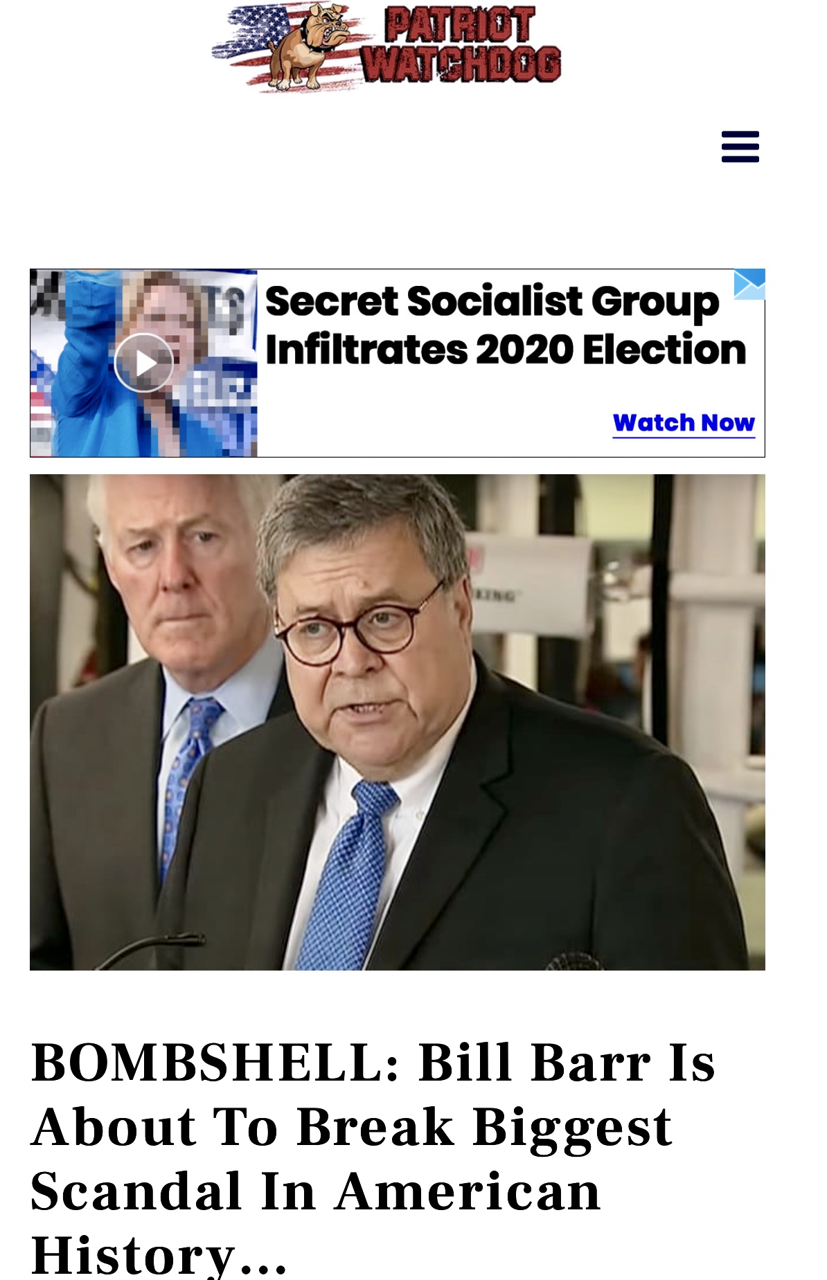 Bill Barr About to Break Biggest Scandal In American History