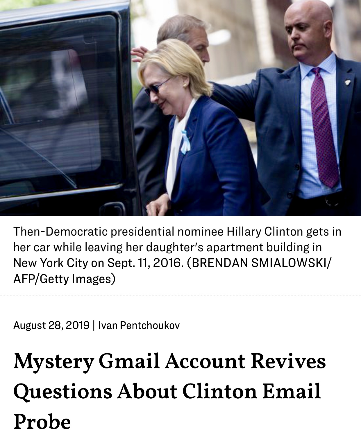 Mystery Gmail Account Revives Questions About Clinton Email Probe