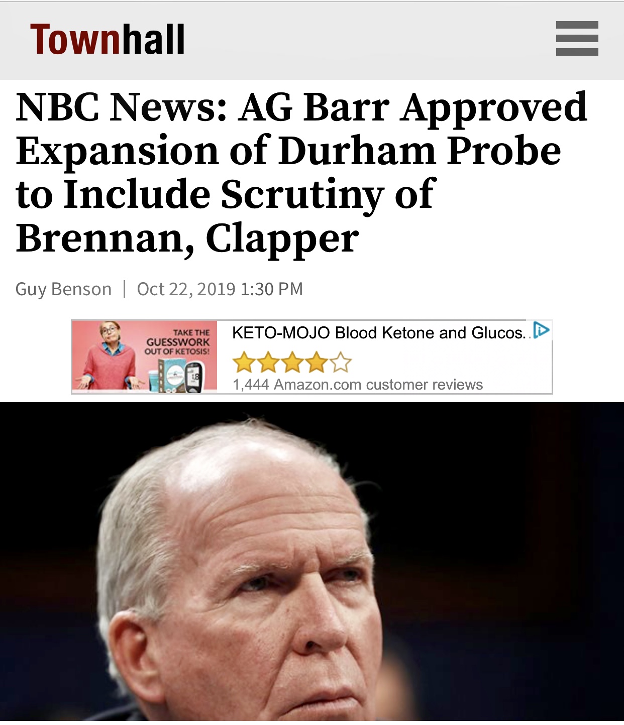 NBC News: AG Barr Approved Expansion of Durham Probe to Include Scrutiny of Brennan, Clapper