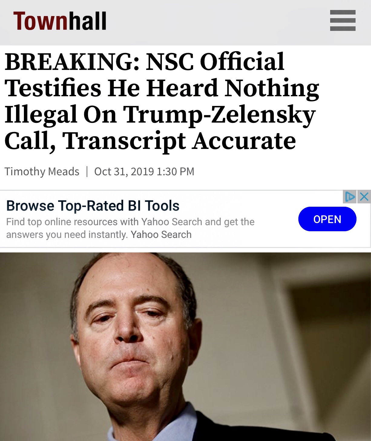 BREAKING NEWS NSC Official Testifies He Heard Nothing Illegal On Trump-Zelensky Call