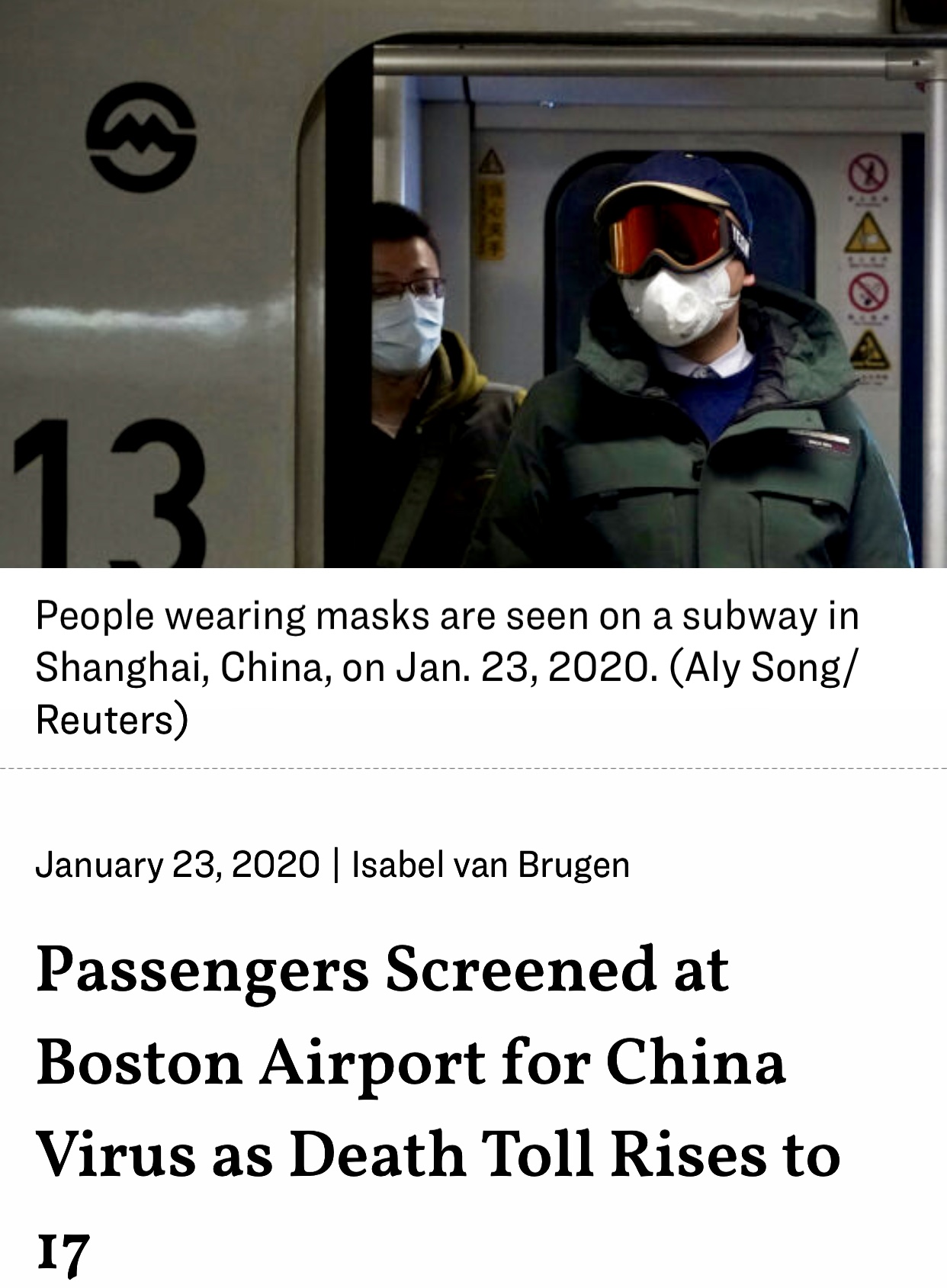Nine Passangers Checked at Logan International Airport for Coronavirus
