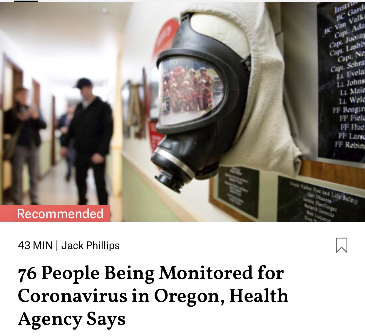 Breaking News 76 People Being Monitored for Coronavirus in Oregon,