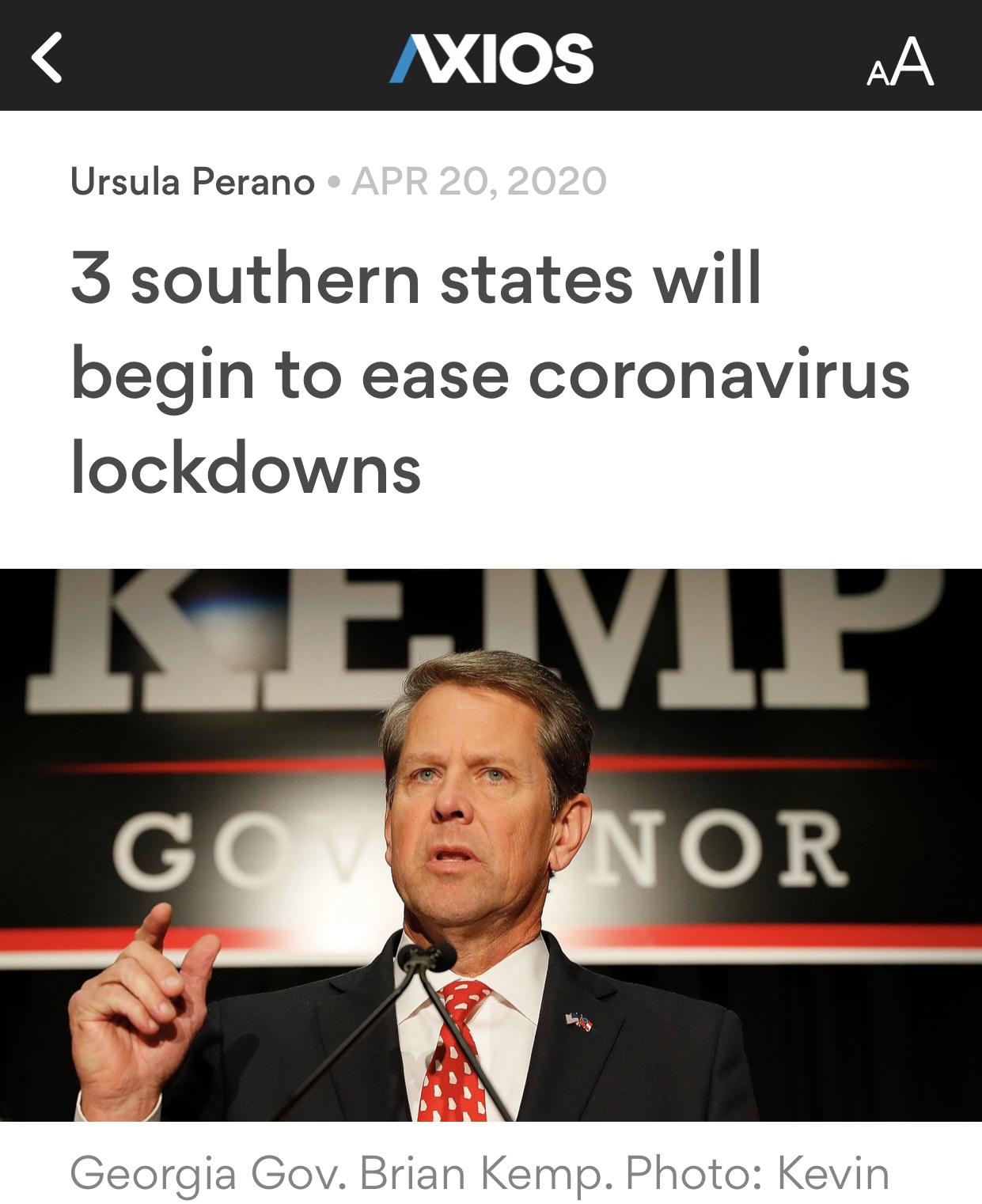 Three Southern States Will Begin To Ease Coronavirus Lockdowns