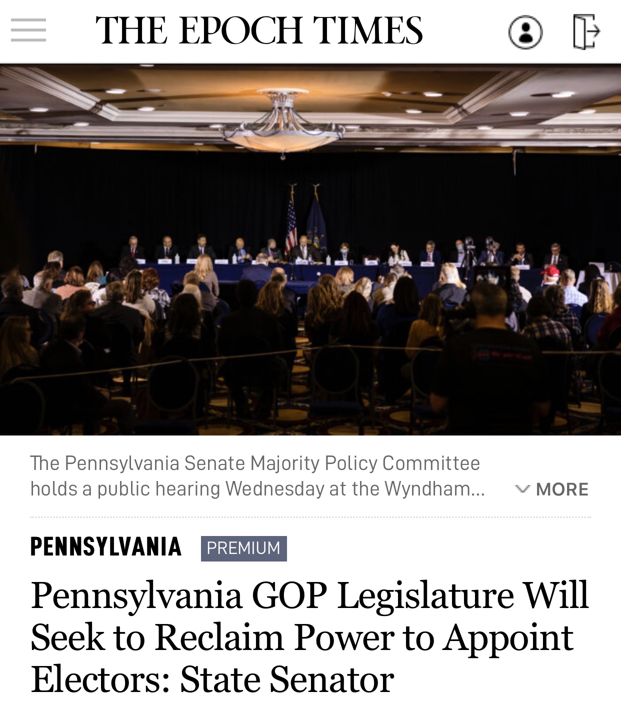 Breaking News Pennsylvania GOP Legislature Will Seek to Reclaim Power to Appoint Electors: State Senator