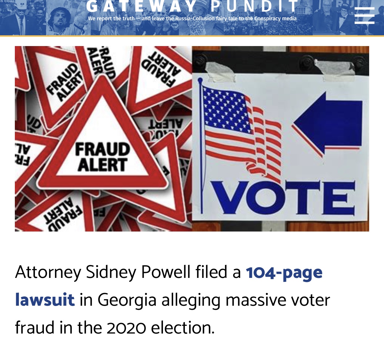 Georgia Lawsuit: Witness Testifies About Use of Different Paper For ‘Counterfeit’ Ballots, ‘Watermark Solid Grey Instead of Transparent’ – 100% For Joe Biden