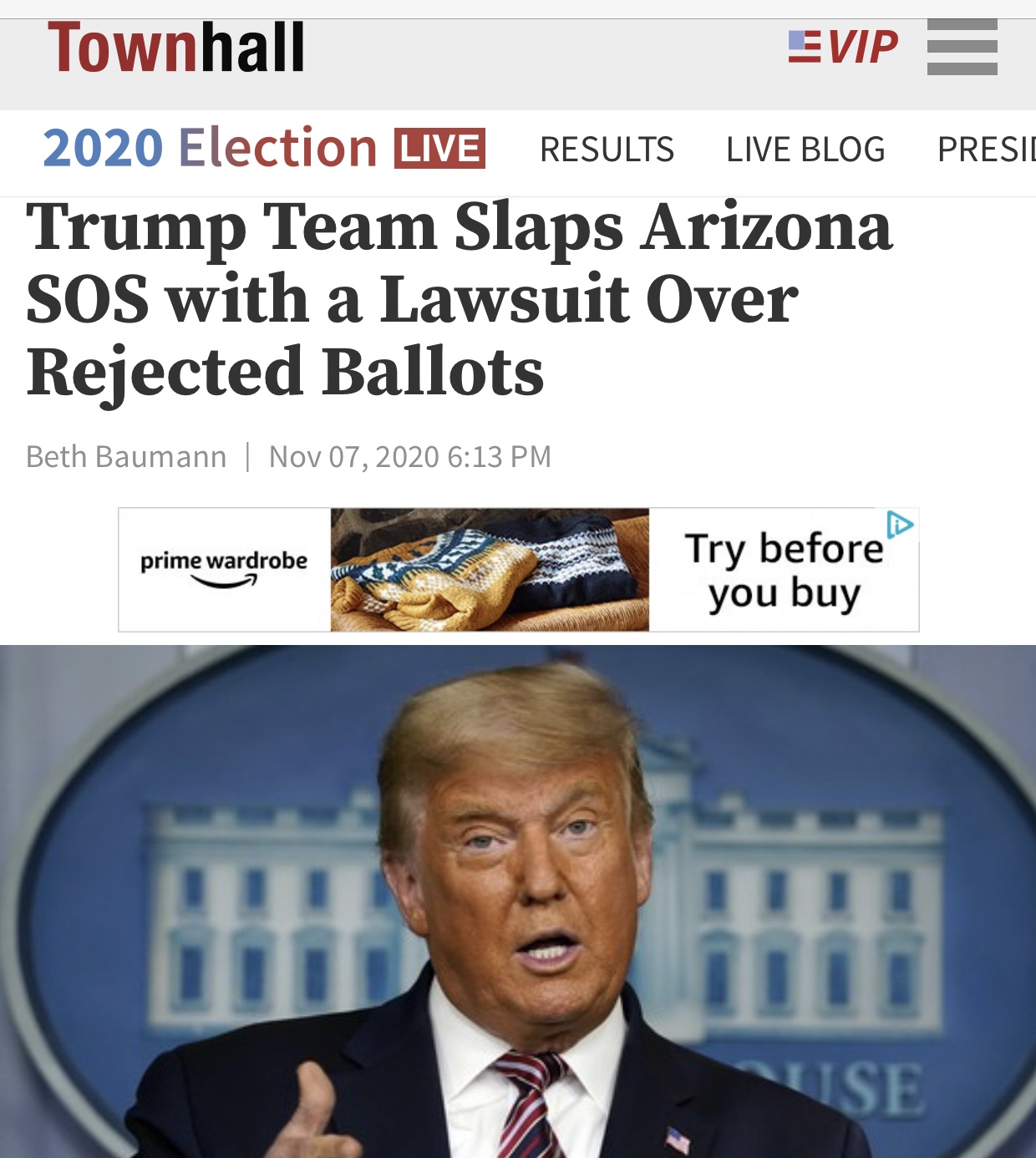 Trump Team Slaps Arizona Secretary of State with a Lawsuit Over Rejected Ballots