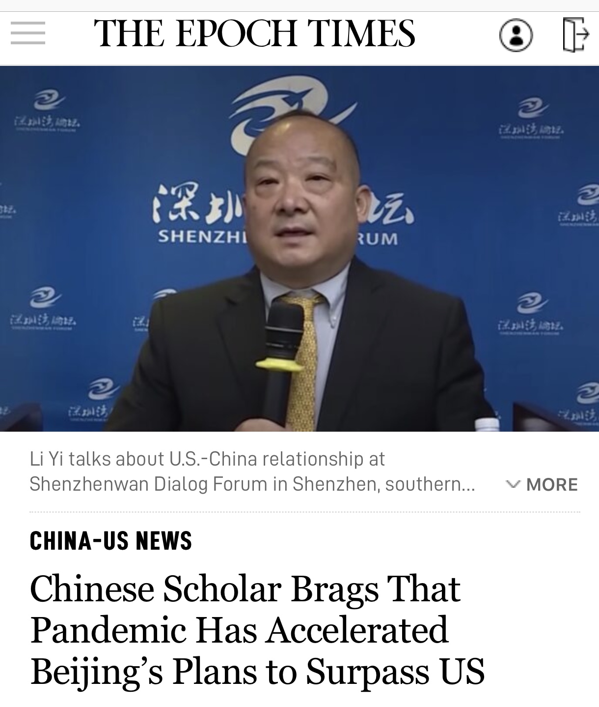 Breaking News Chinese Scholar Brags That Pandemic Has Accelerated Beijing’s Plans to Surpass US