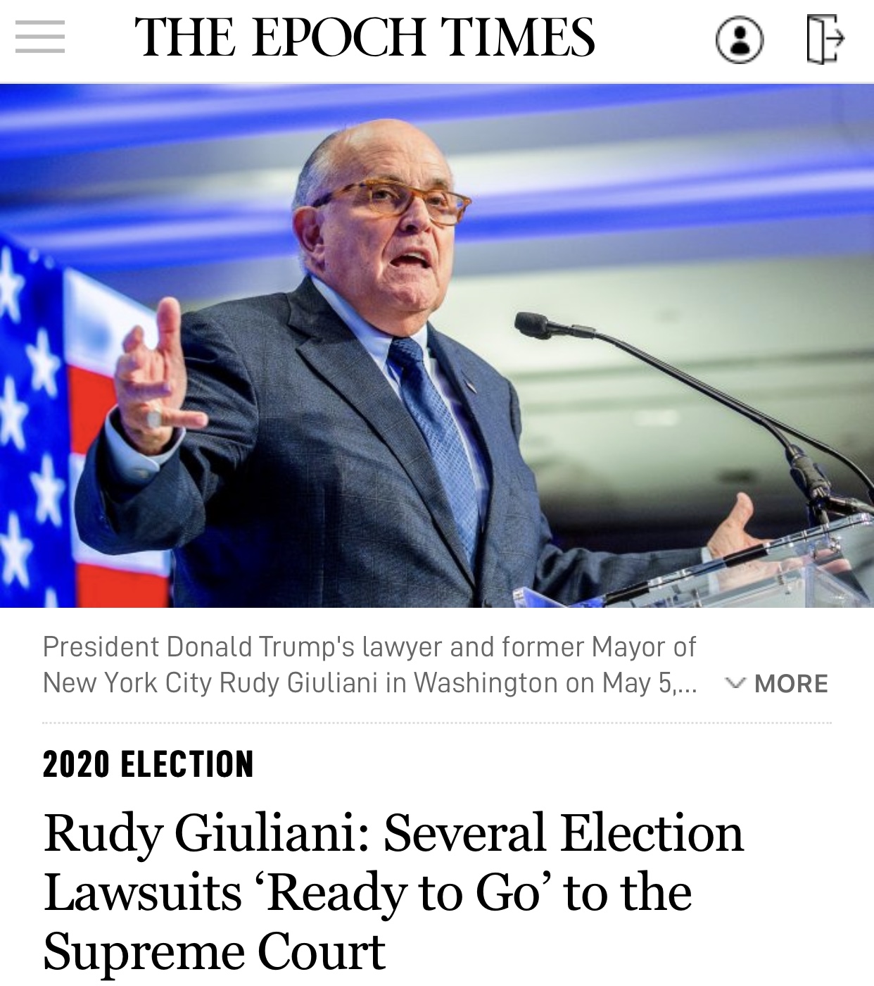 Rudy Giuliani: Several Election Lawsuits ‘Ready to Go’ to the Supreme Court