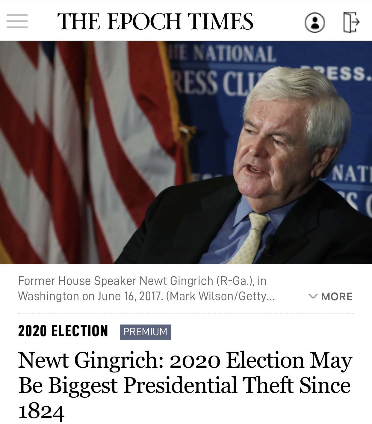 Newt Gingrich: 2020 Election May Be Biggest Presidential Theft Since 1824