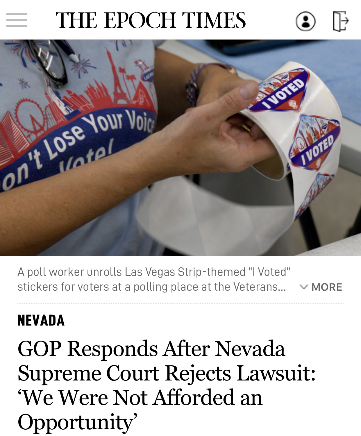 GOP Responds After Nevada Supreme Court Rejects Lawsuit: ‘We Were Not Afforded an Opportunity’