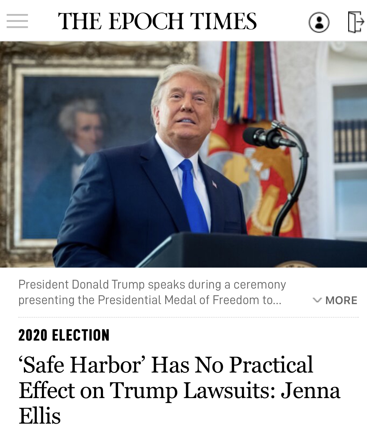 ‘Safe Harbor’ Has No Practical Effect on Trump Lawsuits: Jenna Ellis