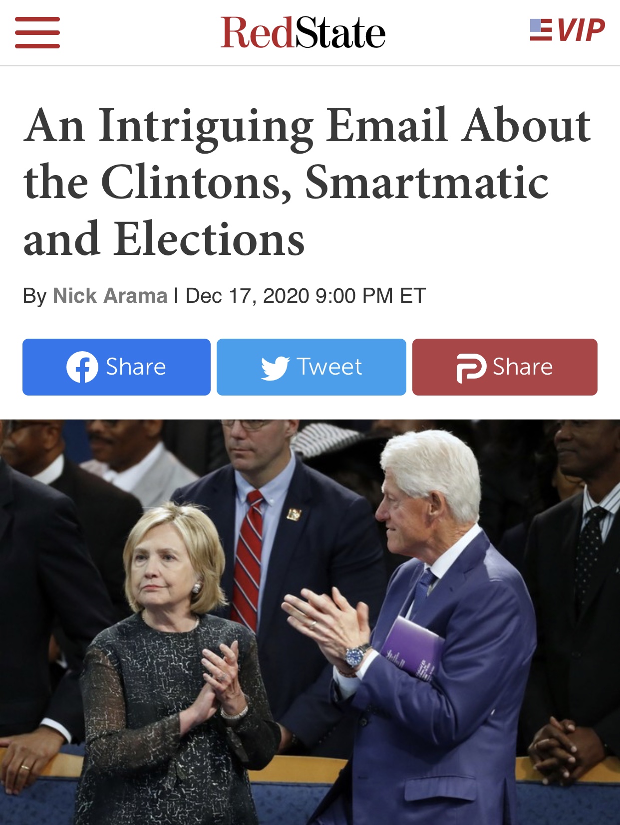 An Intriguing Email About the Clintons, Smartmatic and Elections