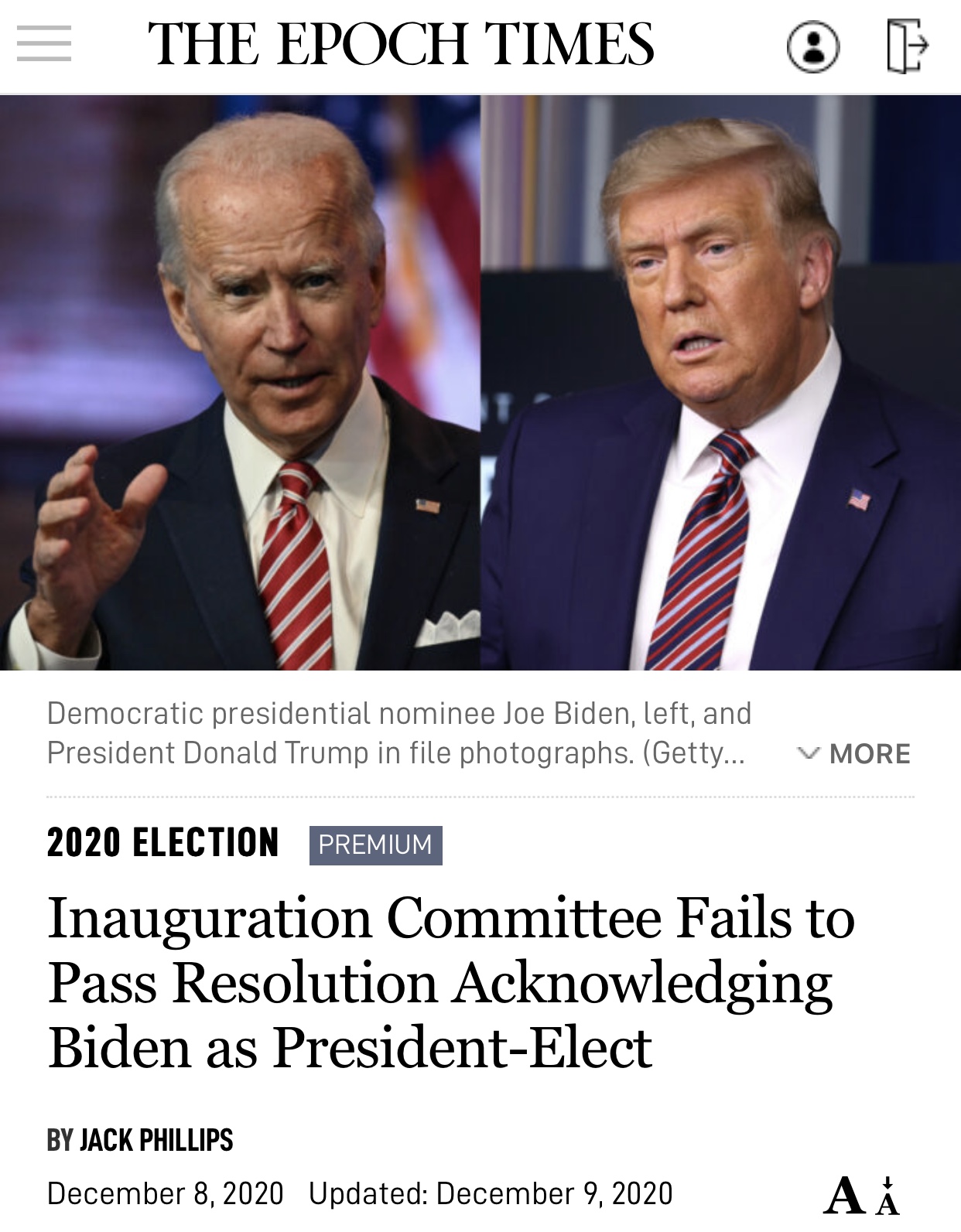 Inauguration Committee Fails to Pass Resolution Acknowledging Biden as President-Elect
