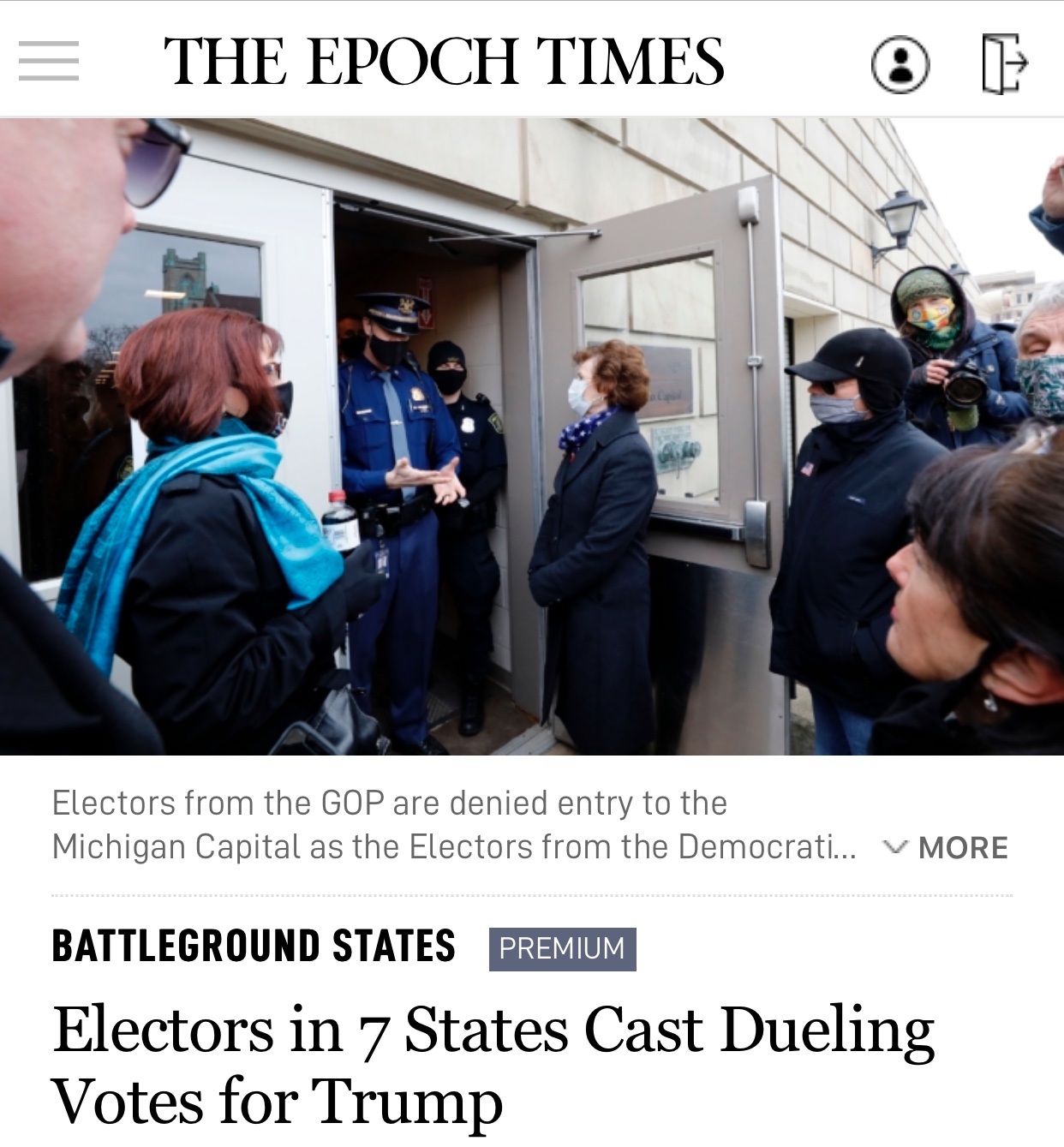 Breaking News Electors in 7 States Cast Dueling Votes for Trump