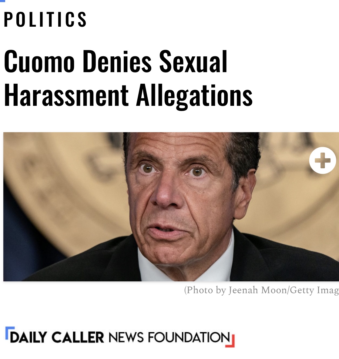 Breaking News Cuomo Denies Sexual Harassment Allegations