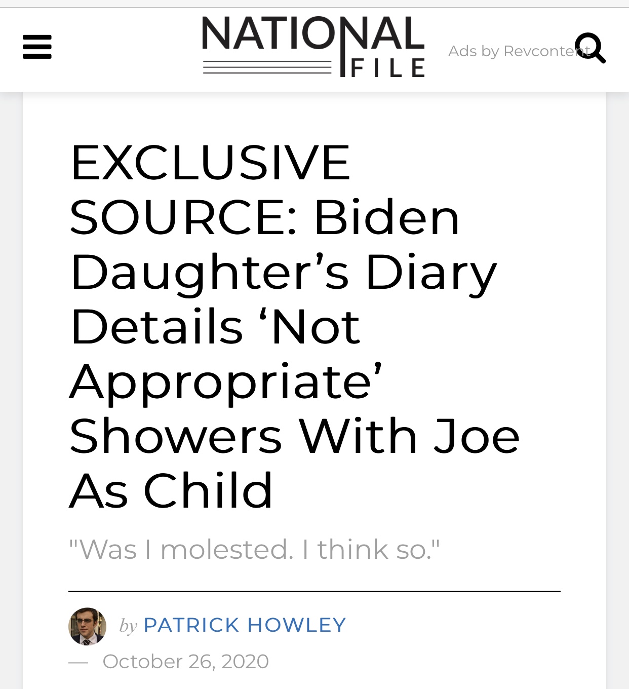 Breaking News Biden Daughter’s Diary Details ‘Not Appropriate’ Showers With Joe As Child