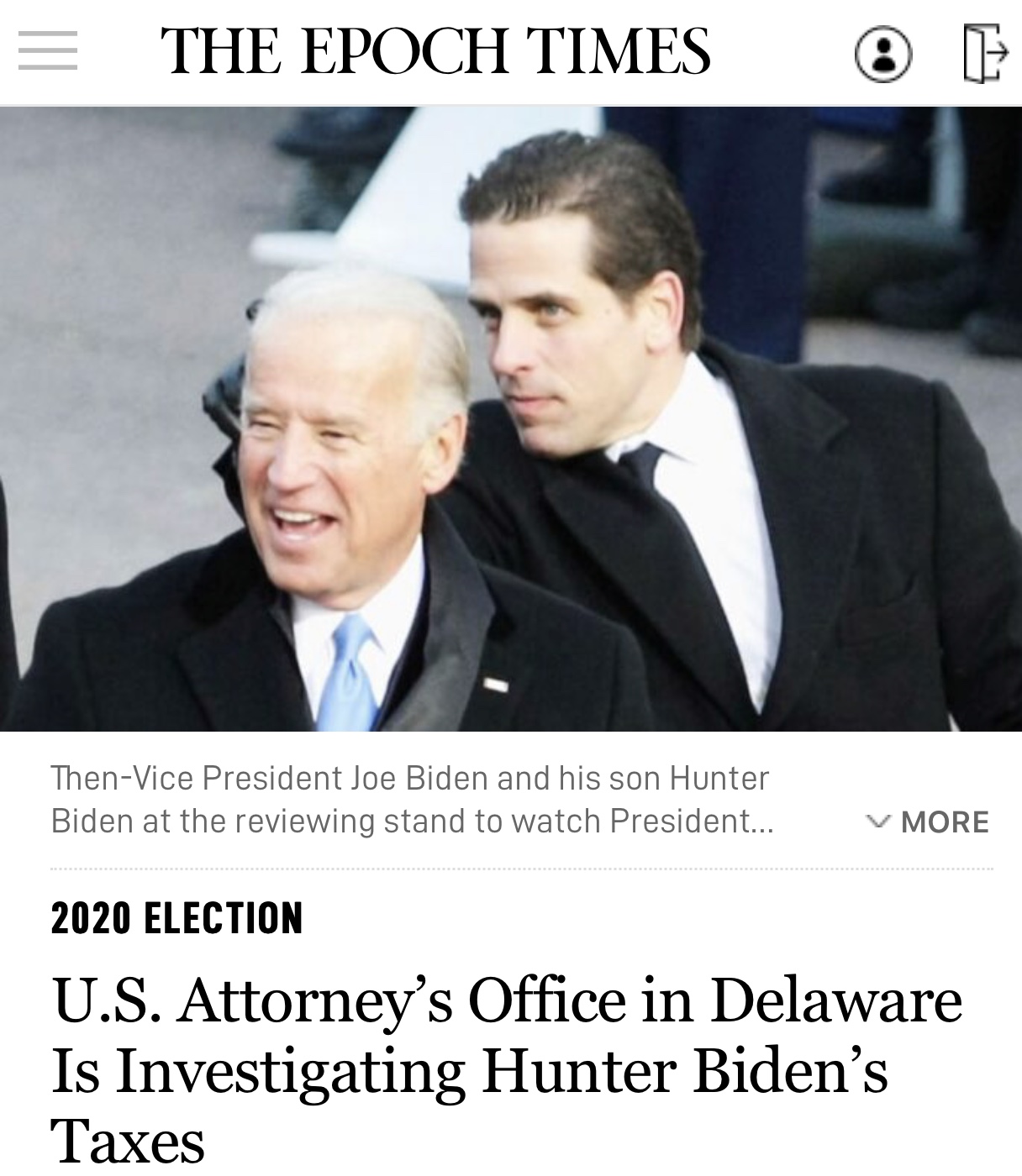 Breaking News U.S. Attorney’s Office in Delaware Is Investigating Hunter Biden’s Taxes