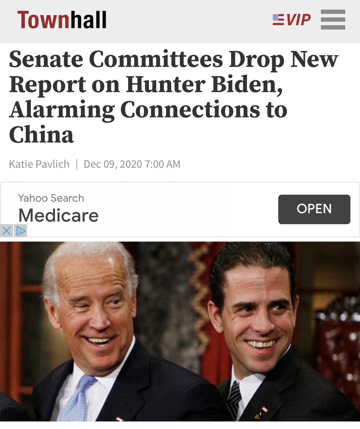 Senate Committees Drop New Report on Hunter Biden, Alarming Connections to China