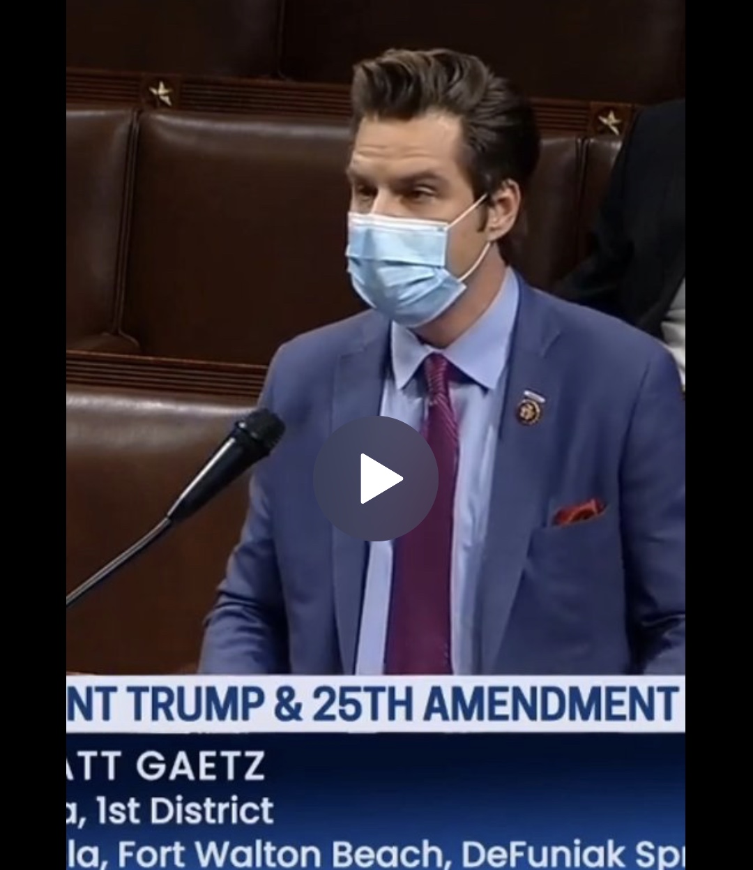 Please Listen To Representative Matt Gaitz Speak to Congress for the American People
