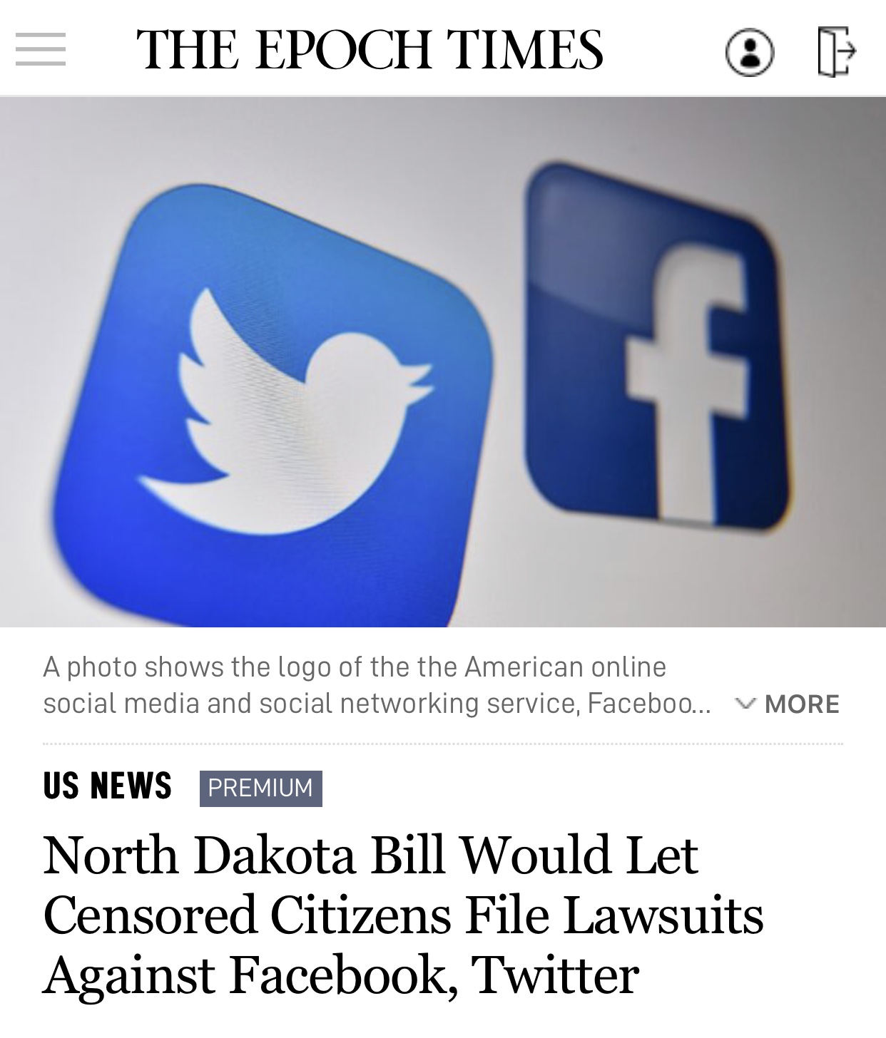 North Dakota Bill Would Let Censored Citizens File Lawsuits Against Facebook, Twitter