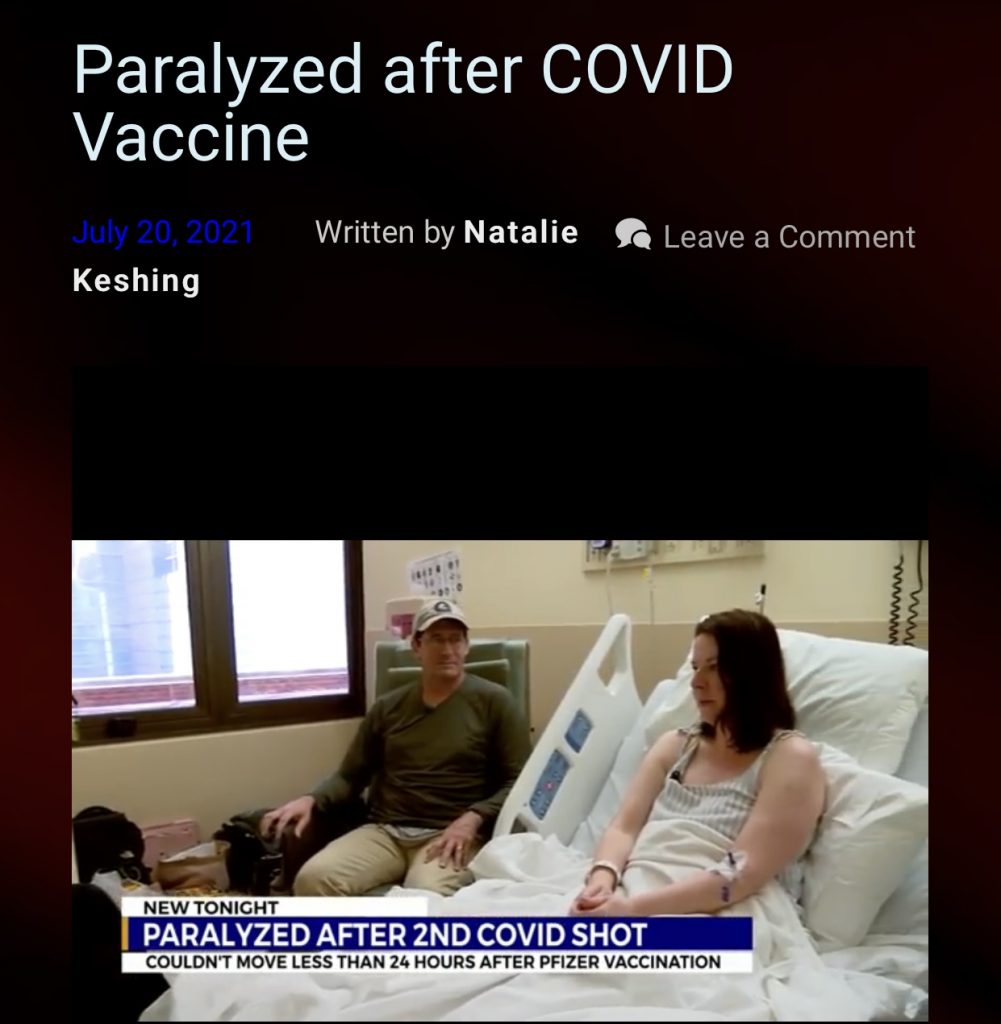 Paralyzed after COVID Vaccine