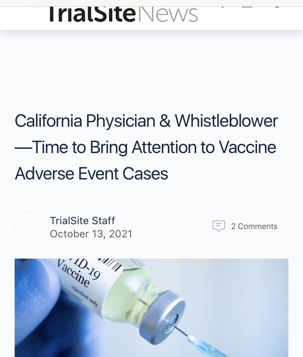 🚨🚨🚨California Physician & Whistleblower Time to Bring Attention to Vaccine Adverse Side Effect Cases