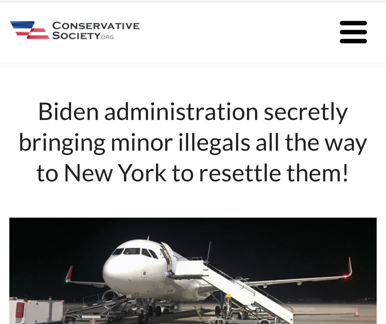 Biden administration secretly bringing minor illegals all the way to New York to resettle them!