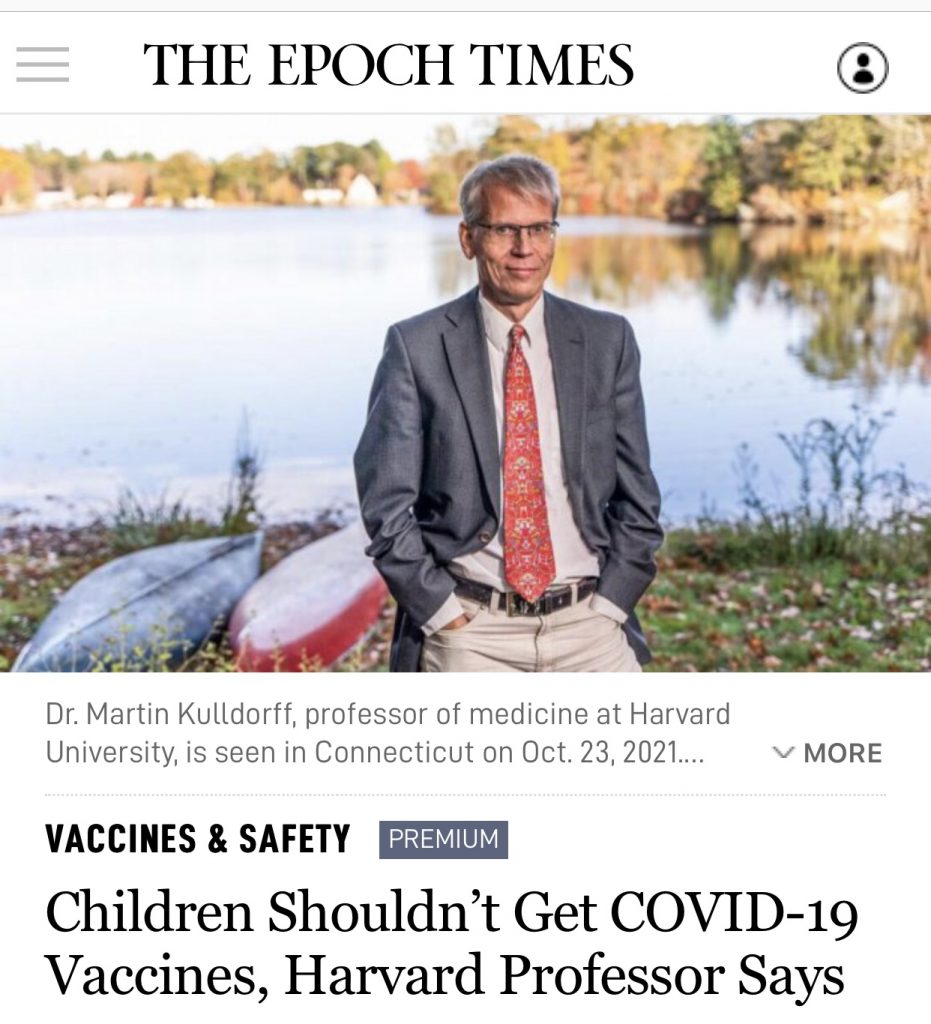 🚨🚨🚨Children Shouldn’t Get COVID-19 Vaccines, Harvard Professor Says