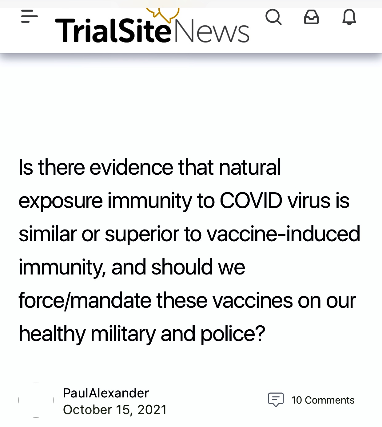 🚨🚨🚨Natural Exposure Immunity to COVID is Superior to Vaccine, Biden & Pentagon Should Not Mandate Vaccines on Military, Police, Americans?