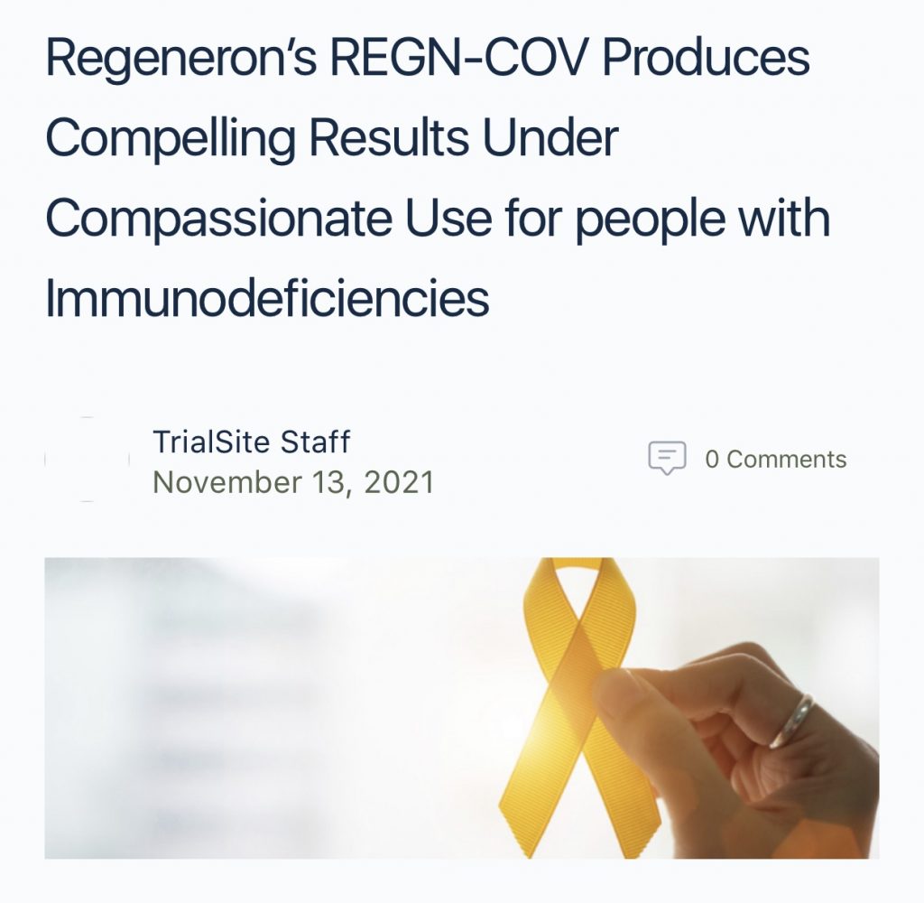 🚨🚨🚨Regeneron’s Produces Compelling Results Under Compassionate Use for people with Immunodeficiencies