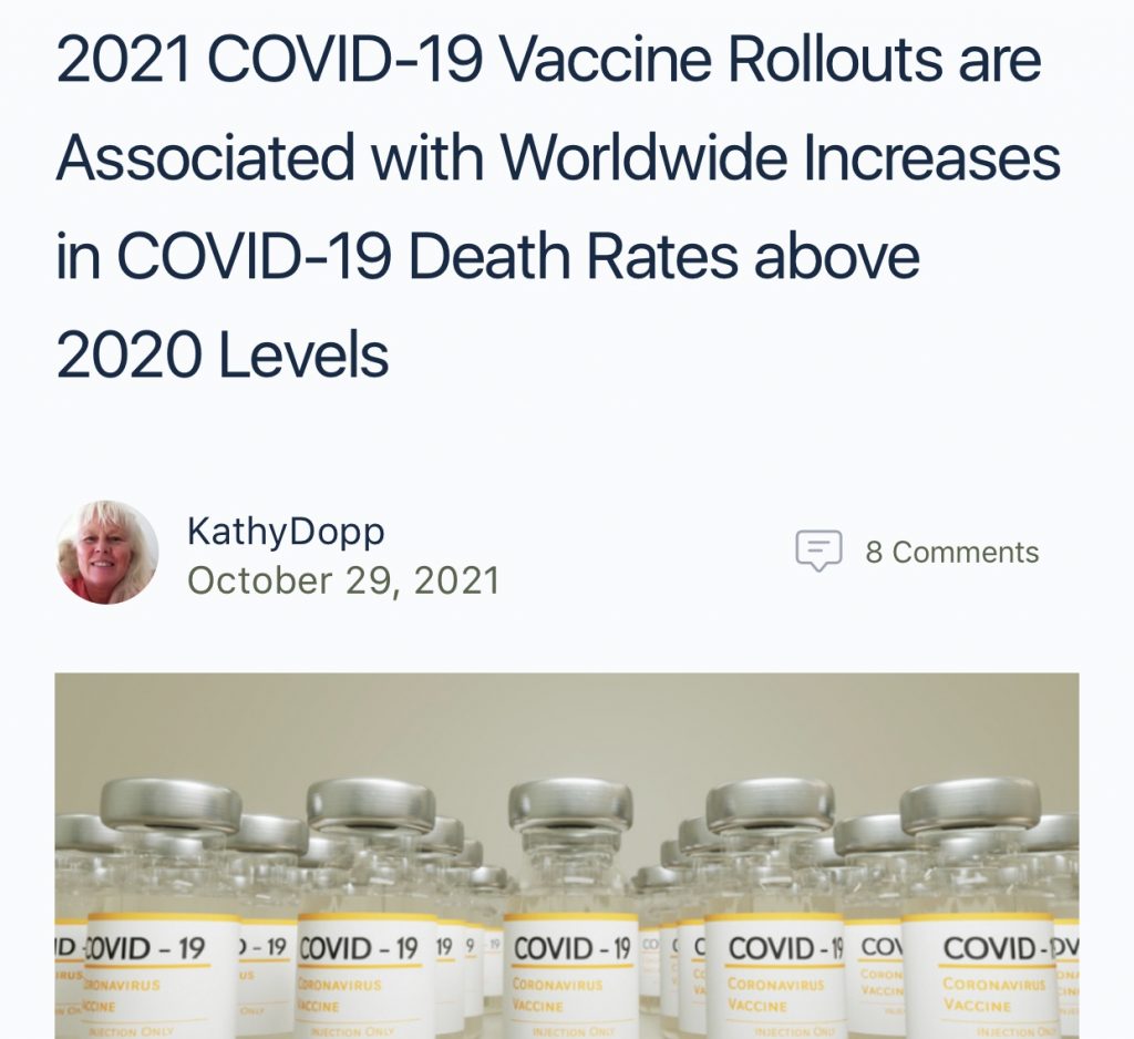 🚨🚨🚨2021 COVID-19 Vaccine Rollouts are Associated with Worldwide Increases in COVID-19 Death Rates