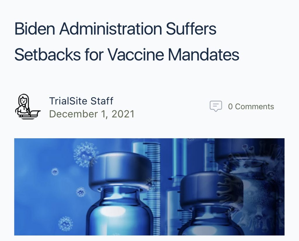 Biden Administration Suffers Setbacks for Vaccine Mandates