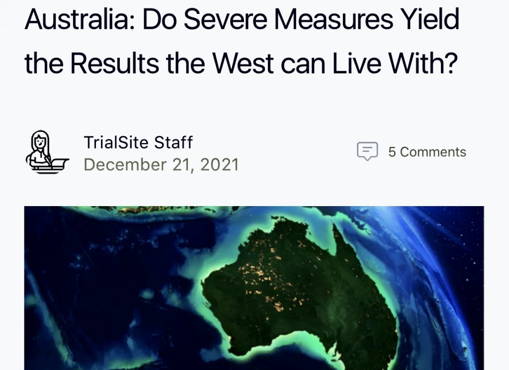 Australia: Do Severe Measures Yield the Results the West can Live With?