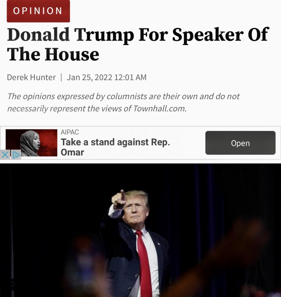 President Donald Trump For Speaker Of The House