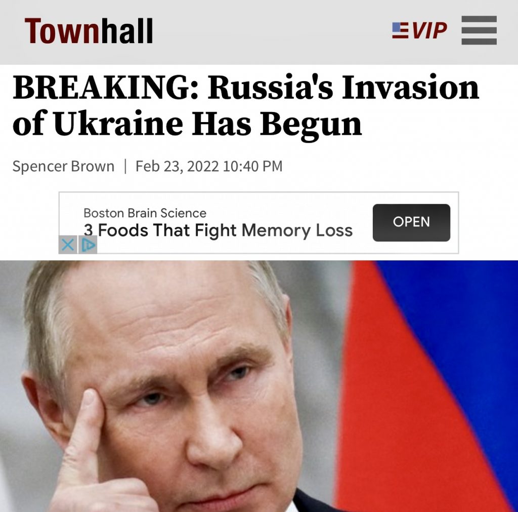 🚨🚨🚨BREAKING: Russia’s Invasion of Ukraine Has Begun