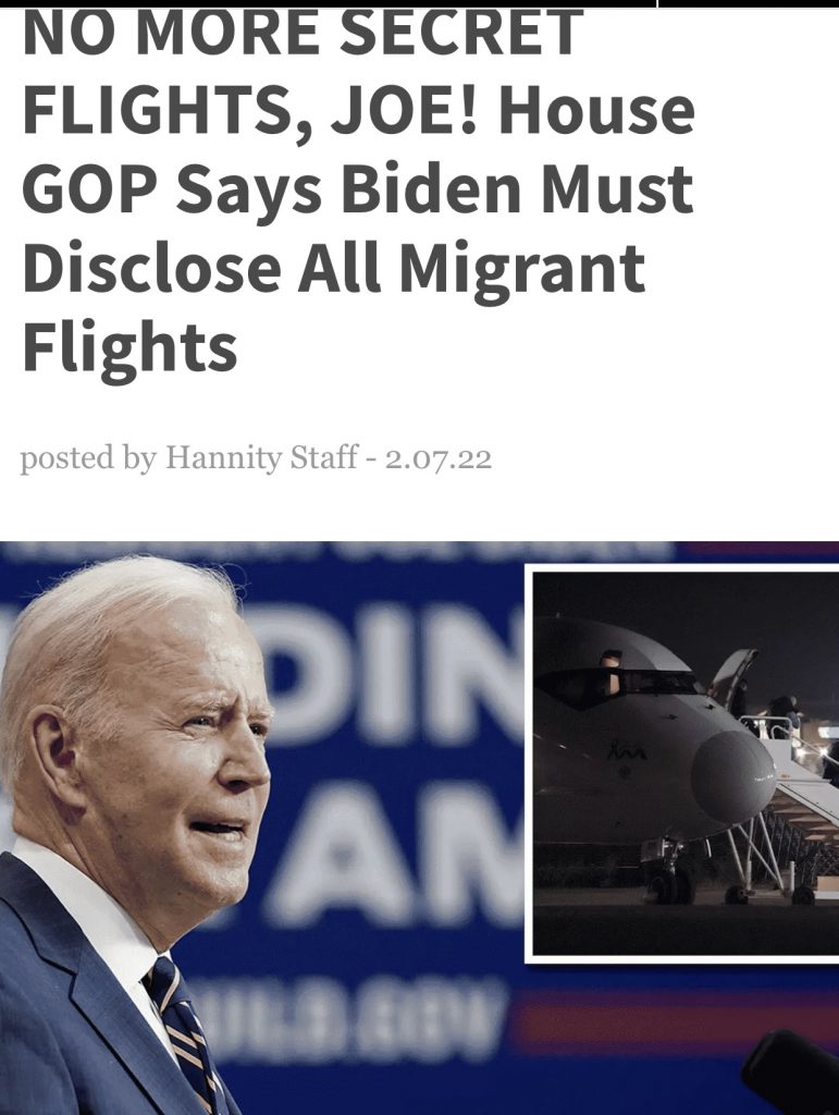 🚨🚨🚨NO MORE SECRET FLIGHTS, JOE! House GOP Says Biden Must Disclose All Migrant Flights