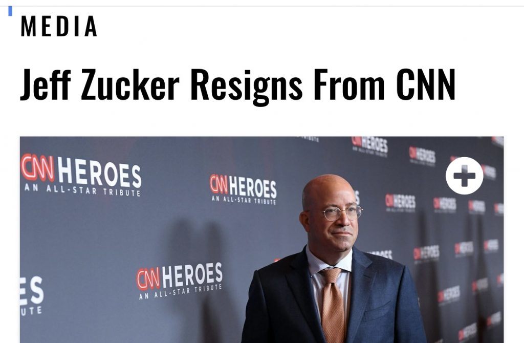 Jeff Zucker Resigns From CNN